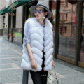 Comfortable costume woman real fox fur vest